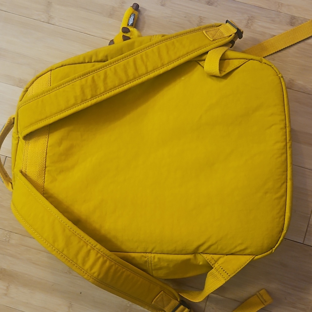 Kipling Mustard Backpack With Charm - image 4
